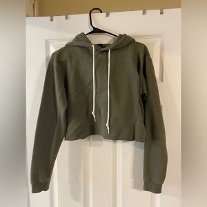 Target olive green crop hoodie
